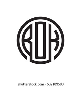 three-letter initials black circle logo