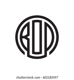 three-letter initials black circle logo