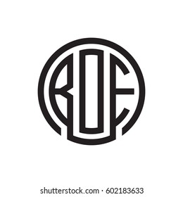 three-letter initials black circle logo