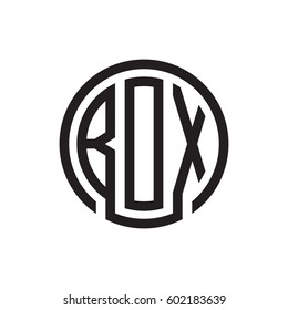three-letter initials black circle logo