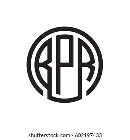 three-letter initials black circle logo