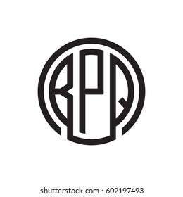 three-letter initials black circle logo