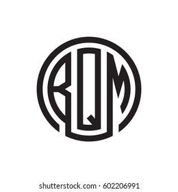 three-letter initials black circle logo