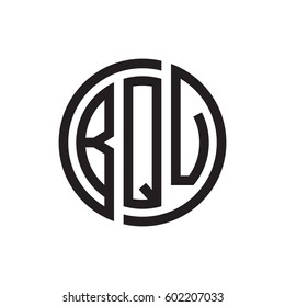 three-letter initials black circle logo