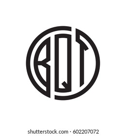 three-letter initials black circle logo