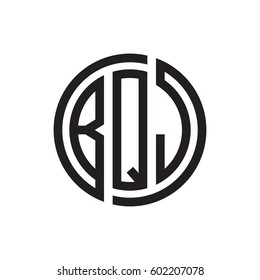 three-letter initials black circle logo