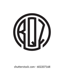 three-letter initials black circle logo