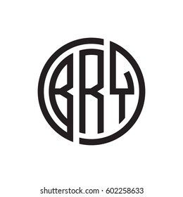 three-letter initials black circle logo