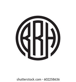 three-letter initials black circle logo