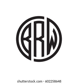 three-letter initials black circle logo