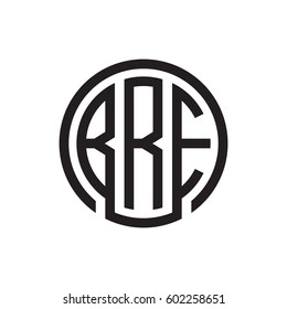 three-letter initials black circle logo
