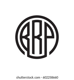 three-letter initials black circle logo