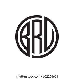 three-letter initials black circle logo