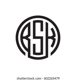 three-letter initials black circle logo