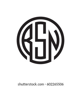 three-letter initials black circle logo