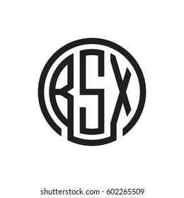 three-letter initials black circle logo