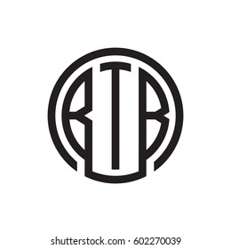 three-letter initials black circle logo