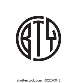 three-letter initials black circle logo