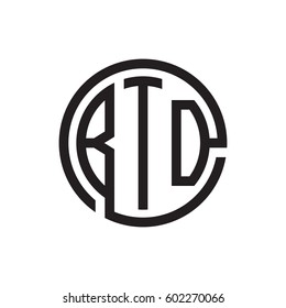 three-letter initials black circle logo