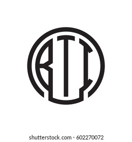 three-letter initials black circle logo