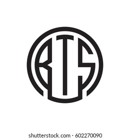 three-letter initials black circle logo
