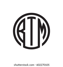 three-letter initials black circle logo
