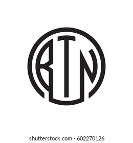 three-letter initials black circle logo