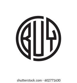 three-letter initials black circle logo