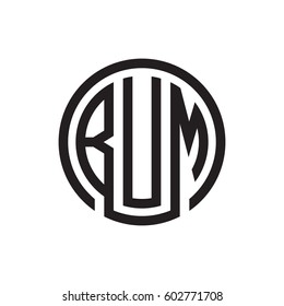 three-letter initials black circle logo