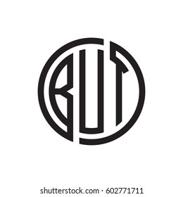 three-letter initials black circle logo