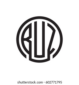 three-letter initials black circle logo