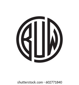 three-letter initials black circle logo