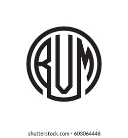 three-letter initials black circle logo