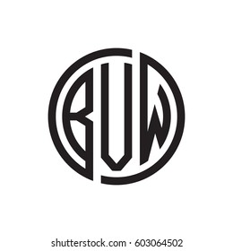 three-letter initials black circle logo
