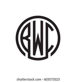 three-letter initials black circle logo