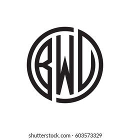three-letter initials black circle logo
