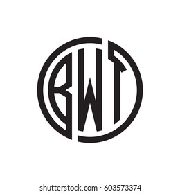 three-letter initials black circle logo