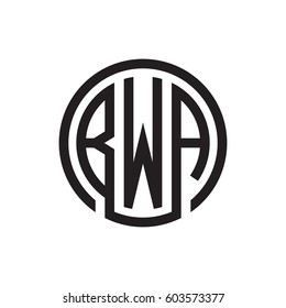 three-letter initials black circle logo
