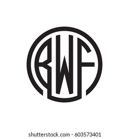 three-letter initials black circle logo