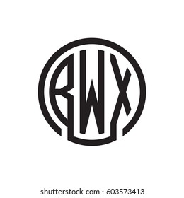 three-letter initials black circle logo