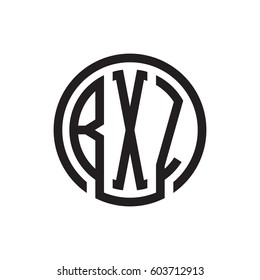 three-letter initials black circle logo