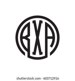 three-letter initials black circle logo