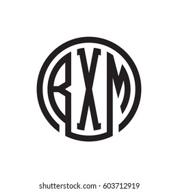 three-letter initials black circle logo