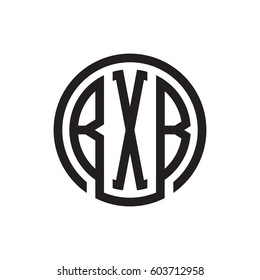 three-letter initials black circle logo