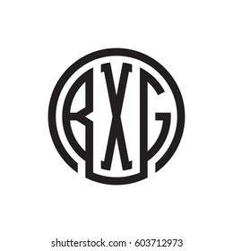 three-letter initials black circle logo