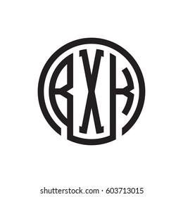 three-letter initials black circle logo