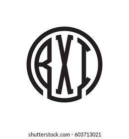 three-letter initials black circle logo