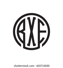 three-letter initials black circle logo