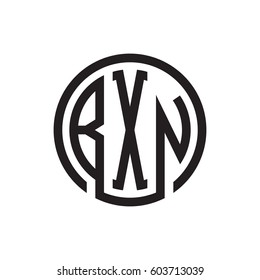 three-letter initials black circle logo