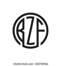 three-letter initials black circle logo